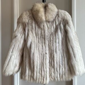Saga Furs Elegant Beige Teddy Jacket